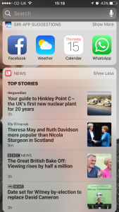 iOS 10 News App Widget