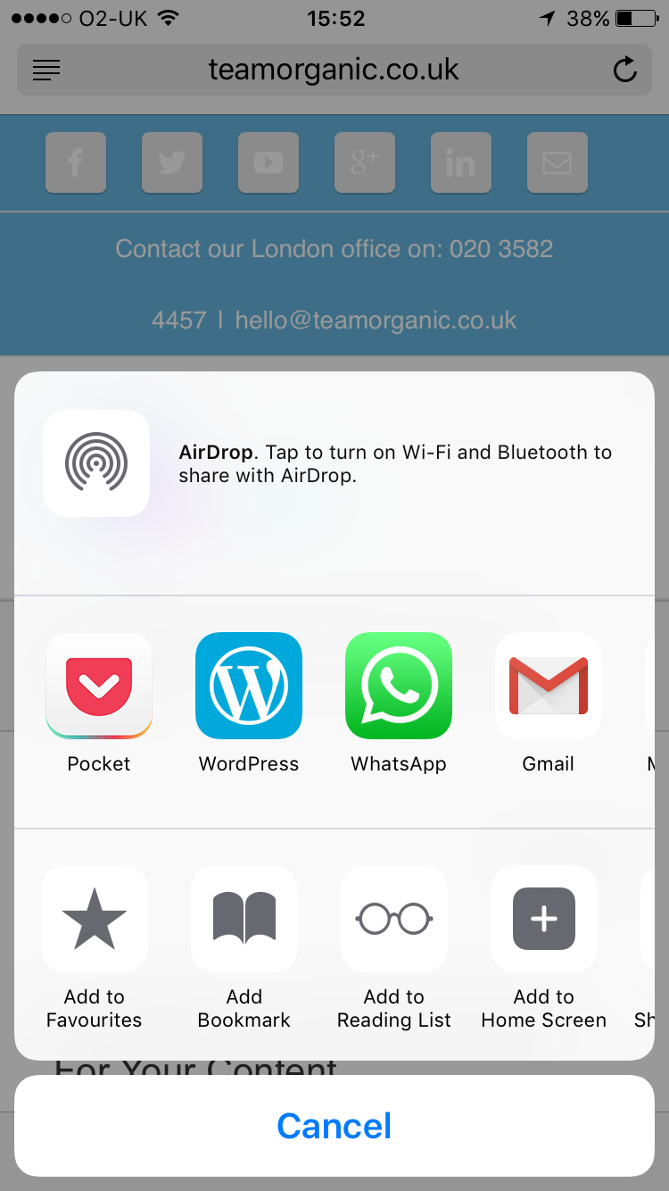 Pocket Share Screen