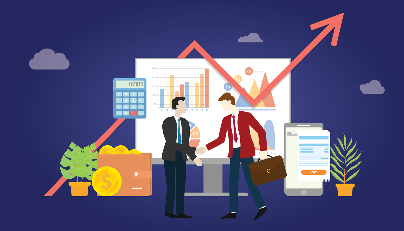 B2b Business To Business Marketing Deal Agreement Between Two Co