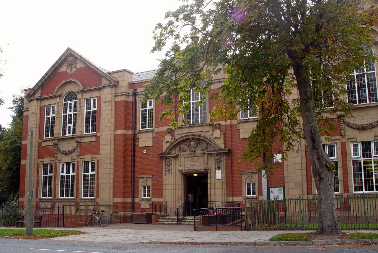 Wallasey Library large style building Team Organic Volunteer Skills to Local Library